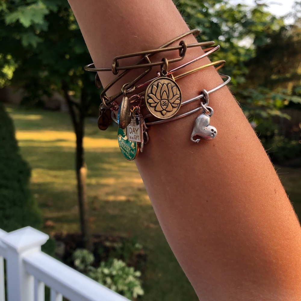 Alex & Ani Lotus Charm Bracelet - Picture 2 of 2